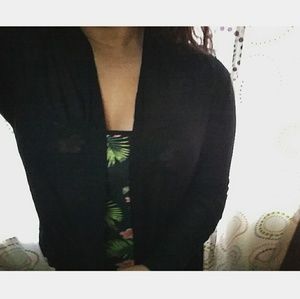 Sheer black Cardigan